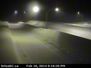 A deserted Coquihalla Hwy, Feb 18, 8:20pm