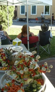 River City Magic played a set, along with other local musicians, during last evening’s ArtWalk wrap-up party. Even the food was artsy!