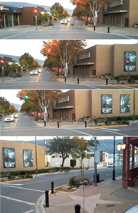 Trailblazing. Thurs. Sept 25 at about 7am, 2 adult deer & 3 fawns sauntered through the downtown core: though the crosswalk outside Royal Bank, and along Garcia, likely towards the Nicola River.