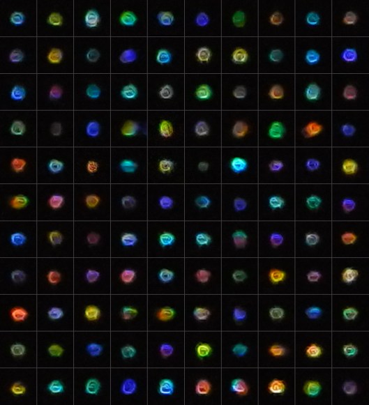 On Saturday night, I shot a 1:20 min. video of Venus twinkling in the clear winter sky. These are 110 individual frames from the video — surprising to me to see how the light reflecting off that planet was captured by the camera!