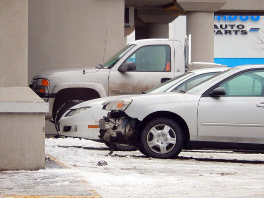 This car was parked downtown a couple weeks ago… looks like it needed some - auto parts, that is.