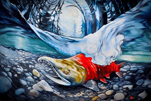 Painting by Cassandra Dolen. See more of her recent paintings at Brambles Bakery, until the end of the month.