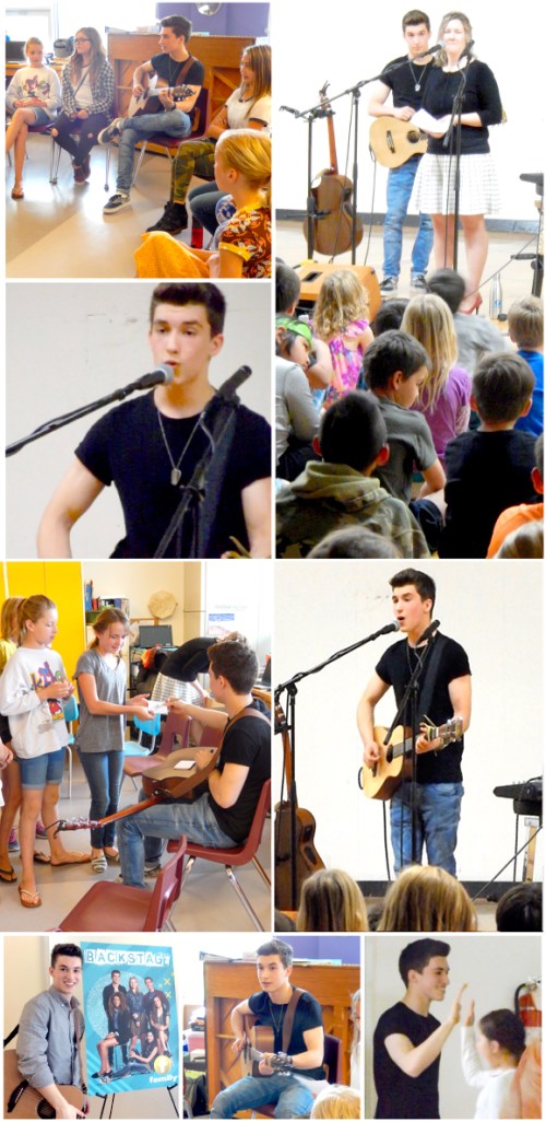 Josh Bogert sang some songs with members of the choir, then performed his new original song for the whole school. Check out his newly-released video here.